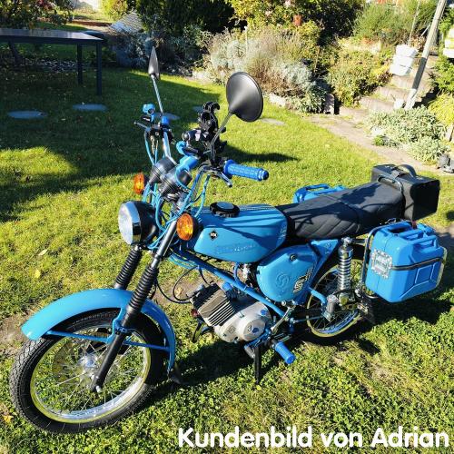 blaue Simson S51 mit KaniBox